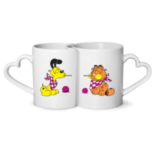 Парные кружки "Garfield cat dog"